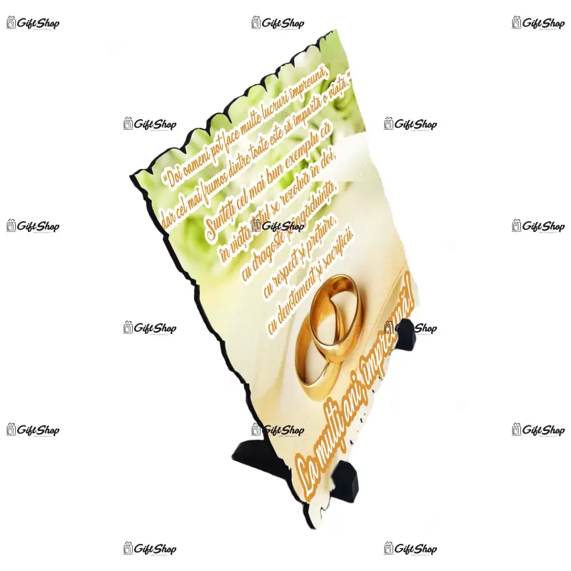 Doi oameni pot face multe lucruri... , placheta cu mesaj